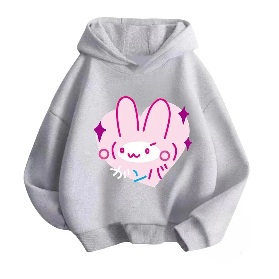 Cute Cartoon Printed Warm Hoodies for Girls' and Boys'
