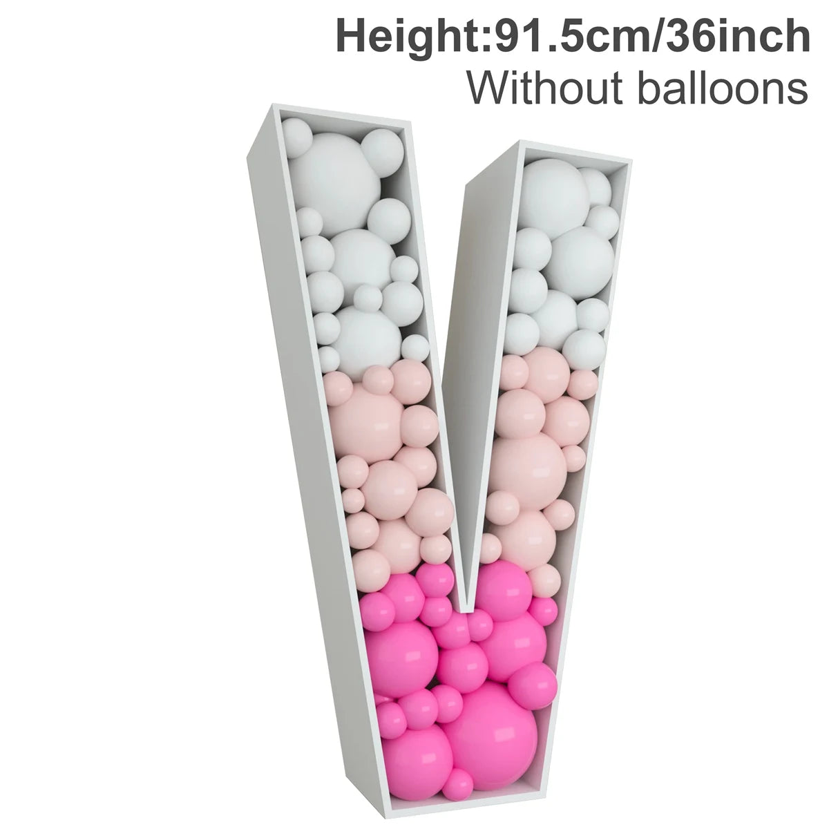 91.5CM Balloon Mosaic Letter Frame Box for Birthday, Baby Shower childrensterritory