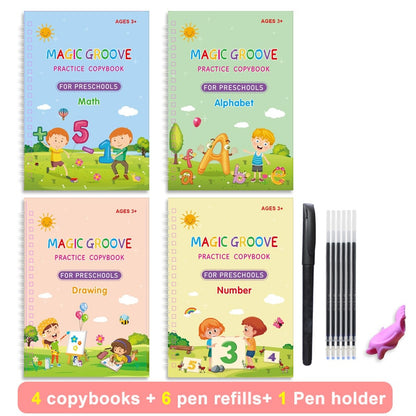 Reusable Writing Practice Set of 4 Magic Copybooks childrensterritory