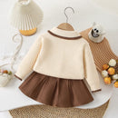 Girls’ Cartoon Design Elegant Winter Dresses