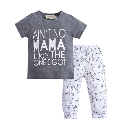 Baby Boy Cotton T-shirt and Pants (2 Pieces) Summer Outfit childrensterritory