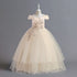 Kids Girls Lace Embroidery Bridesmaid Party Dress childrensterritory