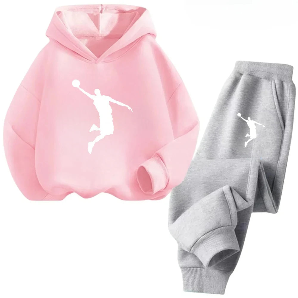 Kids’ Long-Sleeve Casual Winter Tracksuits with Sporty Design