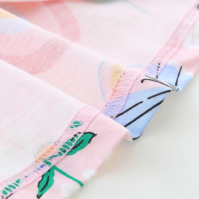 Kids Girls Cartoon Print Cotton Princess Dress childrensterritory