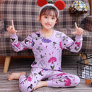 Long Sleeve Cartoon Design Kids Winter Warm Pajamas Sets childrensterritory
