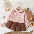 Girls’ Cartoon Design Elegant Winter Dresses