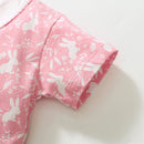 Little Girls' Cartoon Rabbit Print Summer Dresses childrensterritory