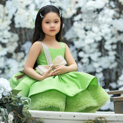 Girls Tiered Skirt/Gowns Tutu Outfit First Communion Dresses childrensterritory
