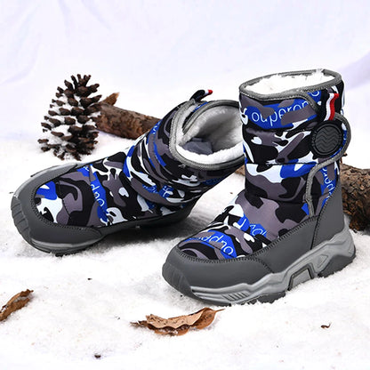 Kids Girls Boys Plush Waterproof Warm Snow Boots childrensterritory