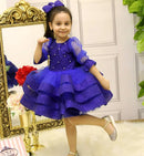 Puffy Tulle with Bow Short Flower Girl Dresses for Birthday