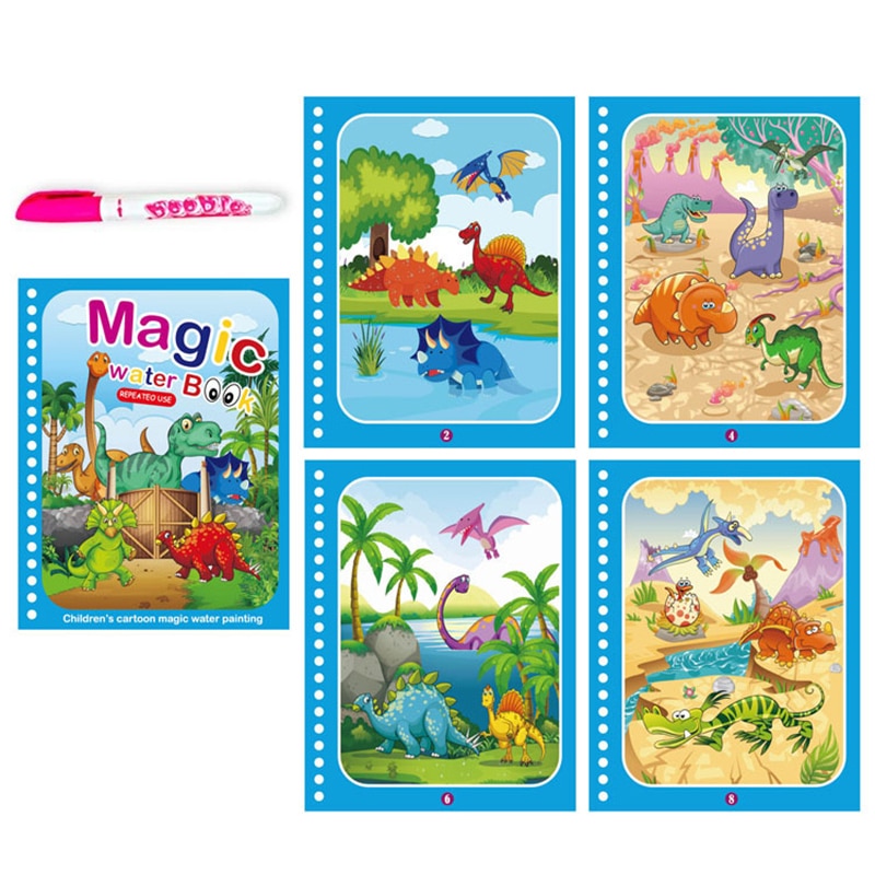 Reusable Magical Water Drawing Book with Pen Kids Toys childrensterritory