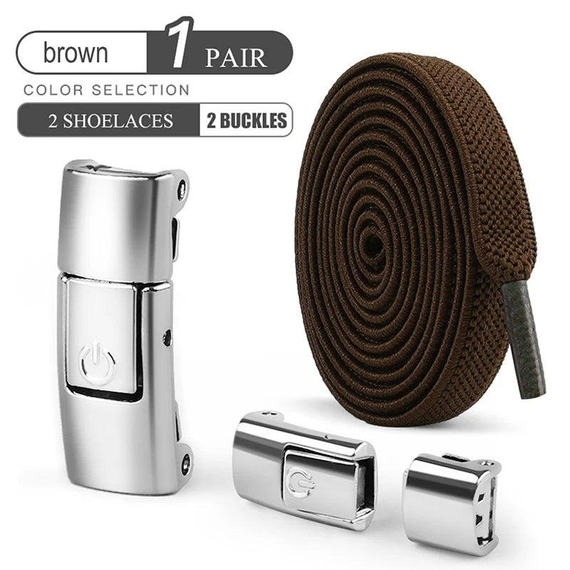 Kids 8mm Elastic Laces Press Lock Shoelaces for Shoes