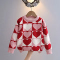 Girls' Round Neck Long Sleeves Warm Sweater