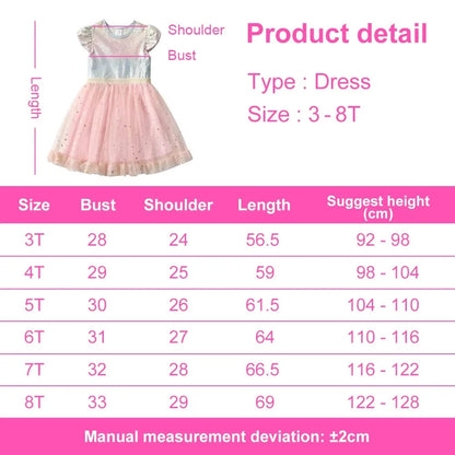 Kids Girls Sleeveless Sequin Princess Dresses for Summer childrensterritory