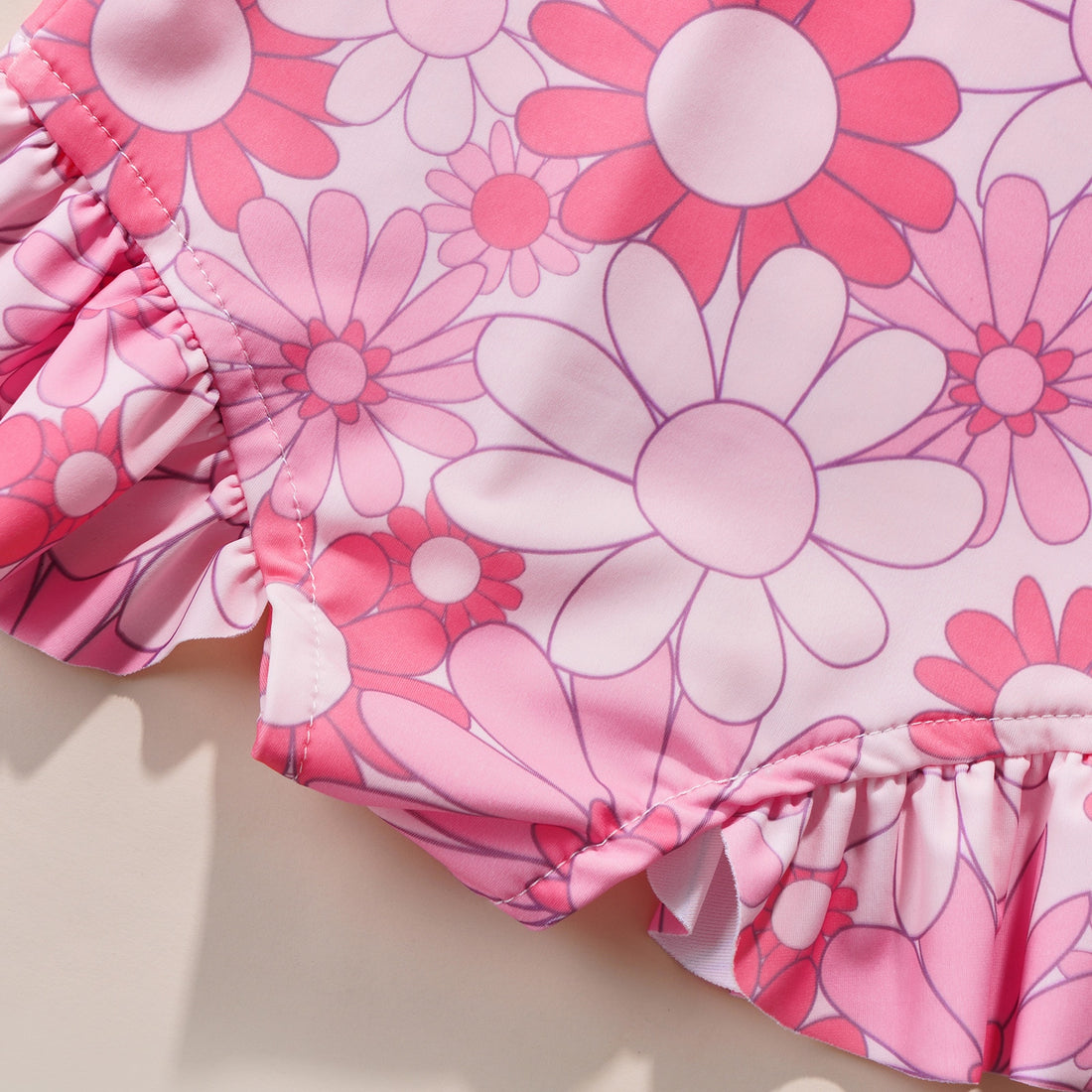 Sleeveless Toddler Girl Floral Loose Bodysuit childrensterritory