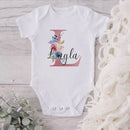 Custom Name Print Baby Girls Boys White Bodysuit childrensterritory