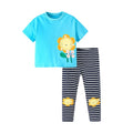 Kids Girls Cartoon Design Tops + Leggings Summer Outfits childrensterritory