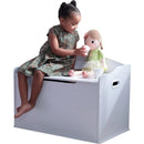 Toy Box/Bench Made of Wood With a Safety Hinged Lid childrensterritory