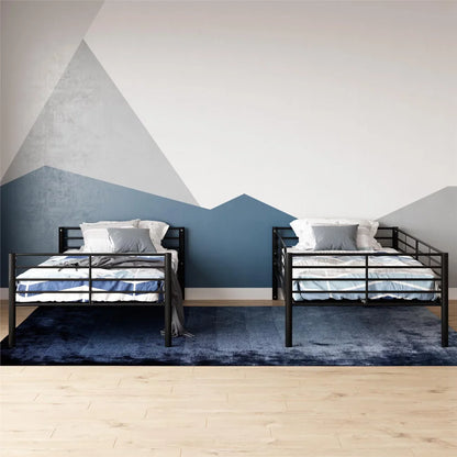 Convertible Twin Over Metal Bunk Bed for Kids Room childrensterritory