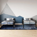 Convertible Twin Over Metal Bunk Bed for Kids Room childrensterritory