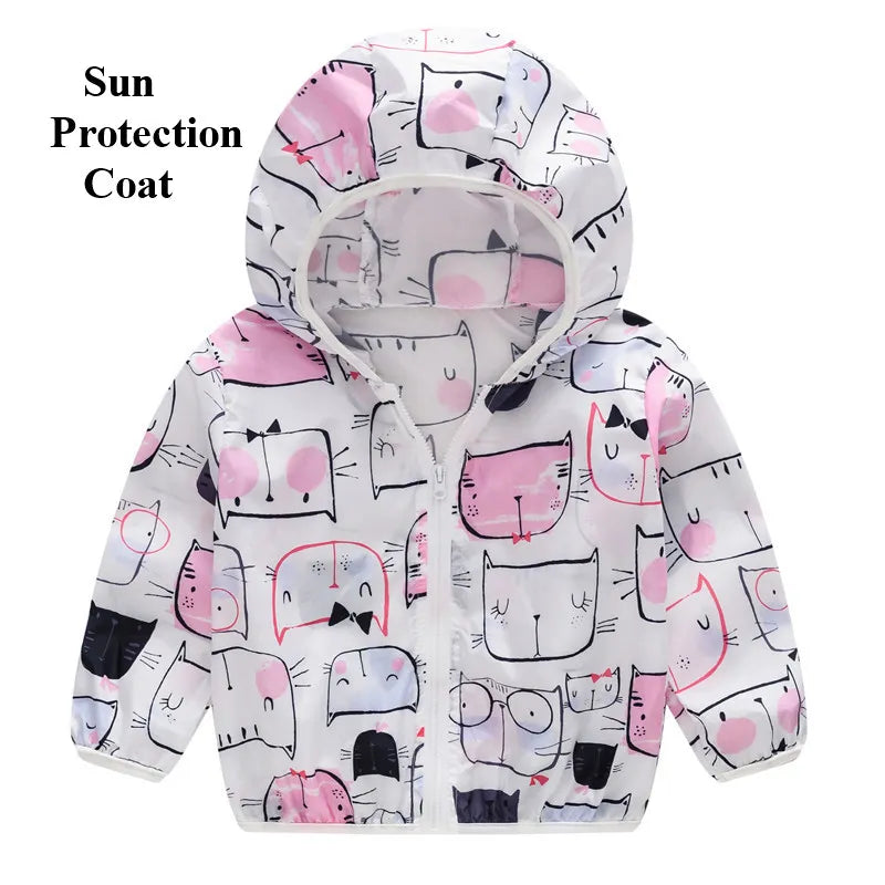 Toddler Girl Boy Hooded Sunscreen Outwear/Jacket childrensterritory