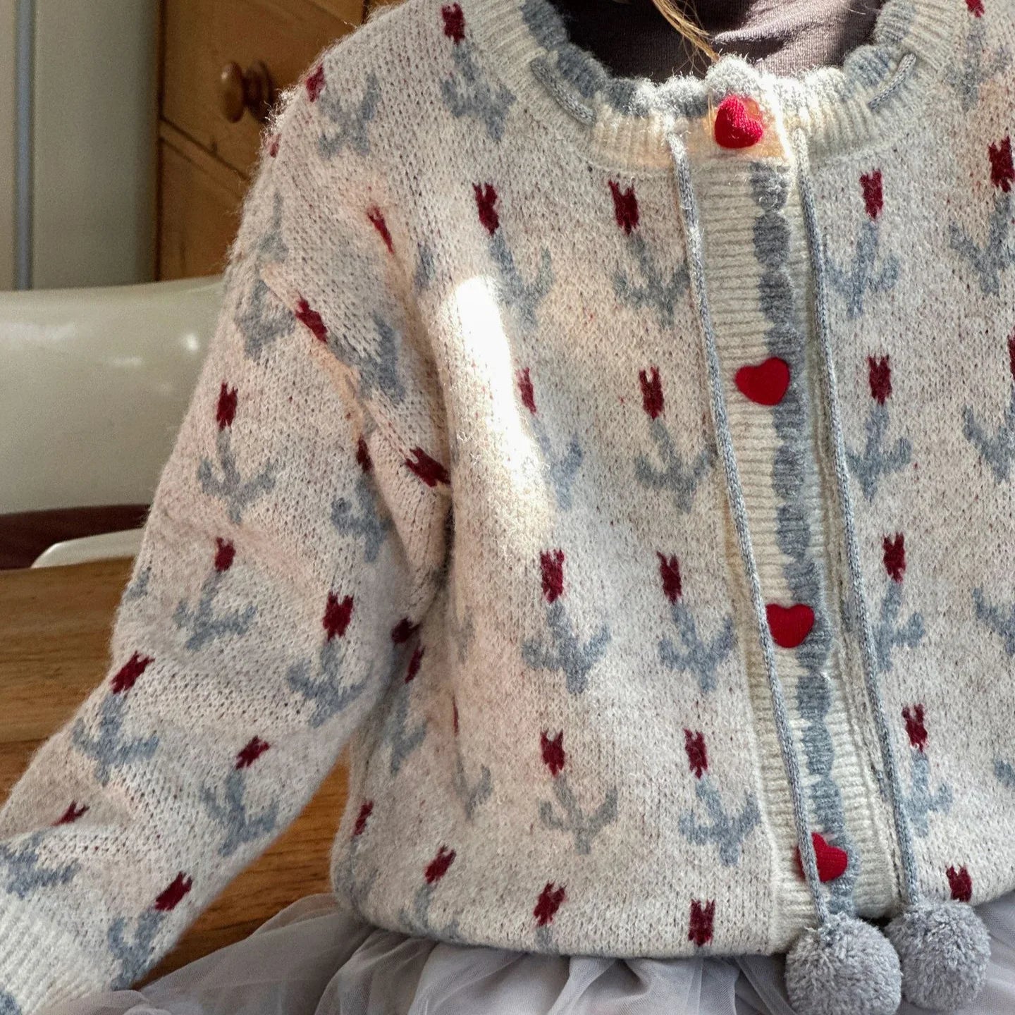 Girls' Long-Sleeved Printed Winter Sweater childrensterritory