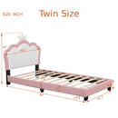 Low Floor Princess Bed Frame with Soft Headboard