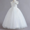 Luxury Sequins Design Long Bridesmaid Princess Dresses For Kids childrensterritory