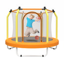55'' Easy Assembly Kids Trampoline with Basketball Hoop childrensterritory