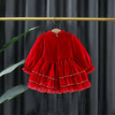 Baby Girl Flower Pattern Fluffy Dresses for Spring And Autumn childrensterritory