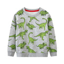 Kids Boys Cartoon Dinosaurs Print Cotton Sweatshirts childrensterritory