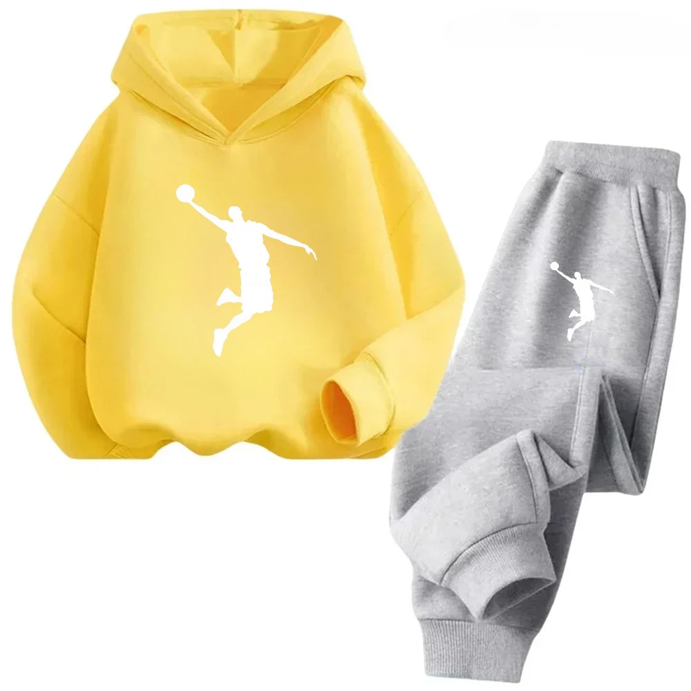 Kids’ Long-Sleeve Casual Winter Tracksuits with Sporty Design childrensterritory