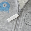 Cartoon Animal Print Cotton Zipper Hoodies for Little Boys childrensterritory