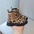 Leopard Print Anti Slip Children PU Zip Ankle Shoes childrensterritory
