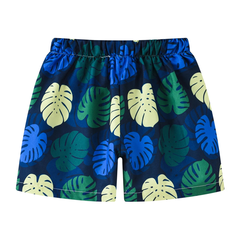 Cartoon Print Kids Boys Summer Swimming Trunks