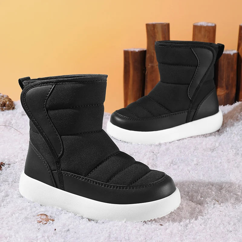 Kids Multicolor High Top Waterproof Warm Snow Boots childrensterritory