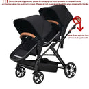 Foldable 3-in-1 Double Baby Stroller with Car Seat childrensterritory