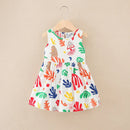 Kids Girls Cartoon Pattern Summer Party Dresses