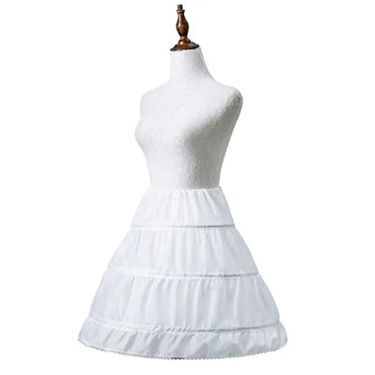 Kids Girls Lace Design 3 Hoops Underskirt for Dresses