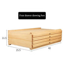 Multi-Layer Wooden Easel Box with Drawers for Stationery Storage