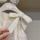 Little Girls' Bow Fold Sleeveless Princess Dress for Summer childrensterritory