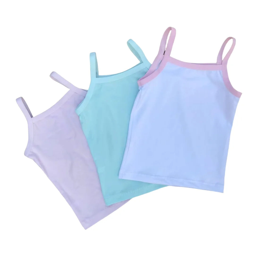 3Pc/Lot Little Girls Cartoon Design Cotton Tops