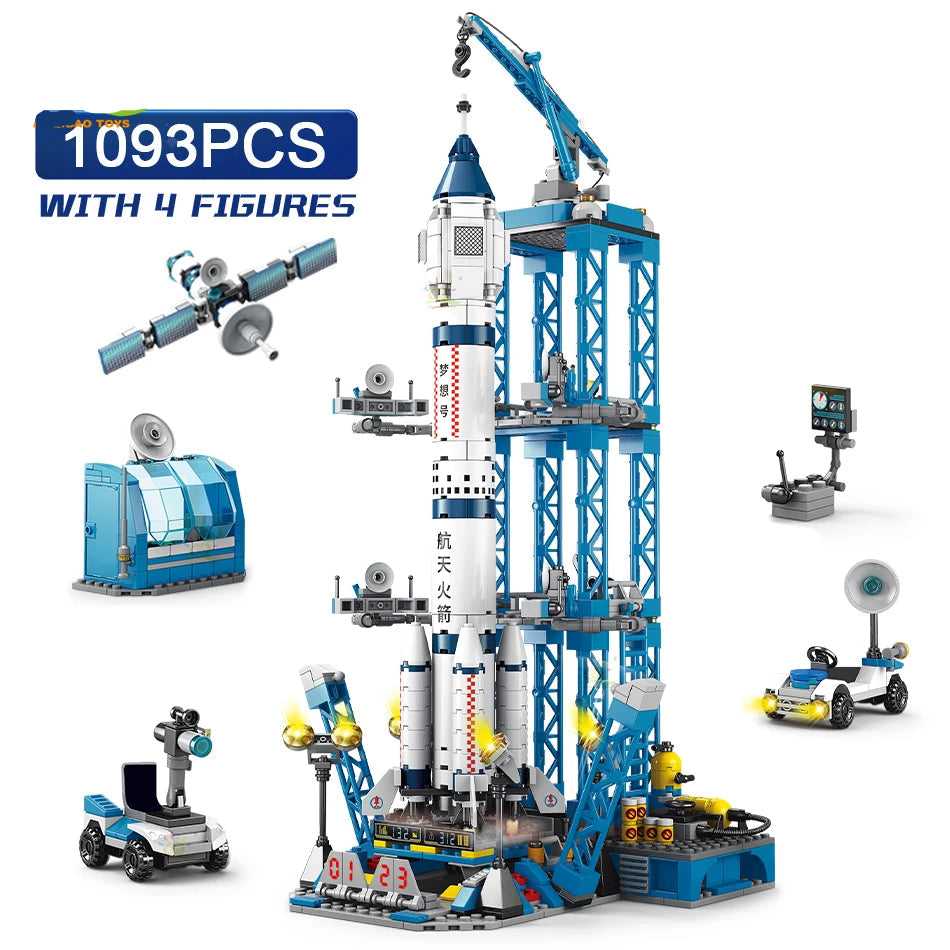 City Aerospace Model Bricks Toys for Kids