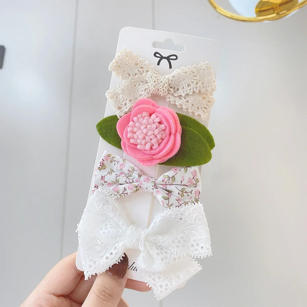 Girls Cute Handmade Lace Design Hair Accessories
