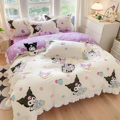 Cartoon Animation Design Duvet Cover Bedding Set for Kids Room