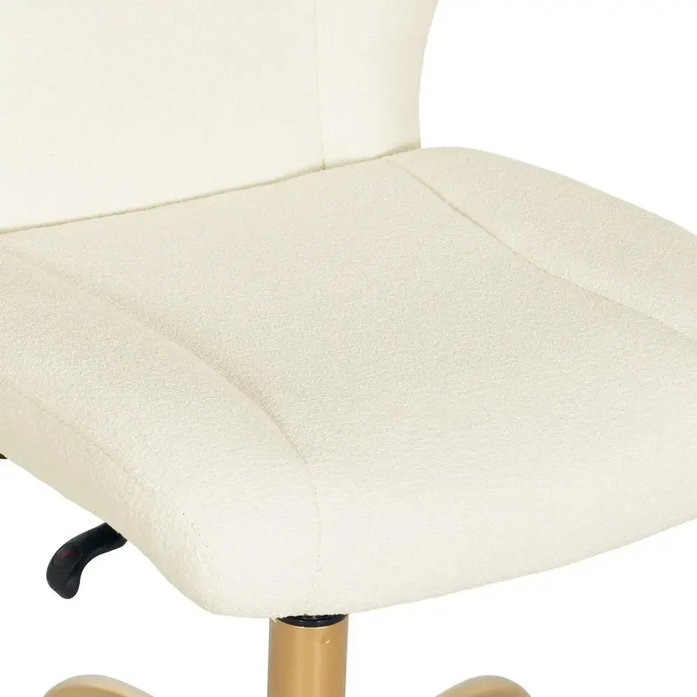 Adaptable Armless Office Chair with Cushioned Seat and Back childrensterritory