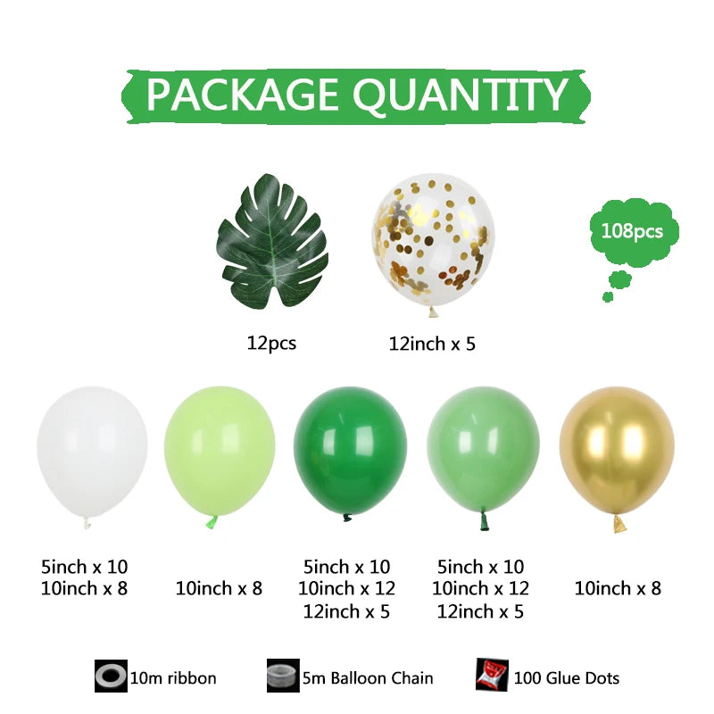 Jungle Safari Theme Party Balloon Garland