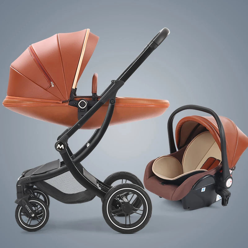 High Landscape, Luxury 3-In-1 Baby Carriage with Car Seat childrensterritory