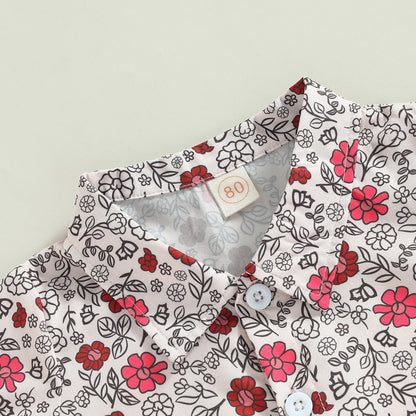 Baby/Kids Boys Floral Shirt and Short Clothing Set childrensterritory