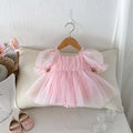 Baby Girl Dots Print Princess Tulle Romper Dresses for Summer